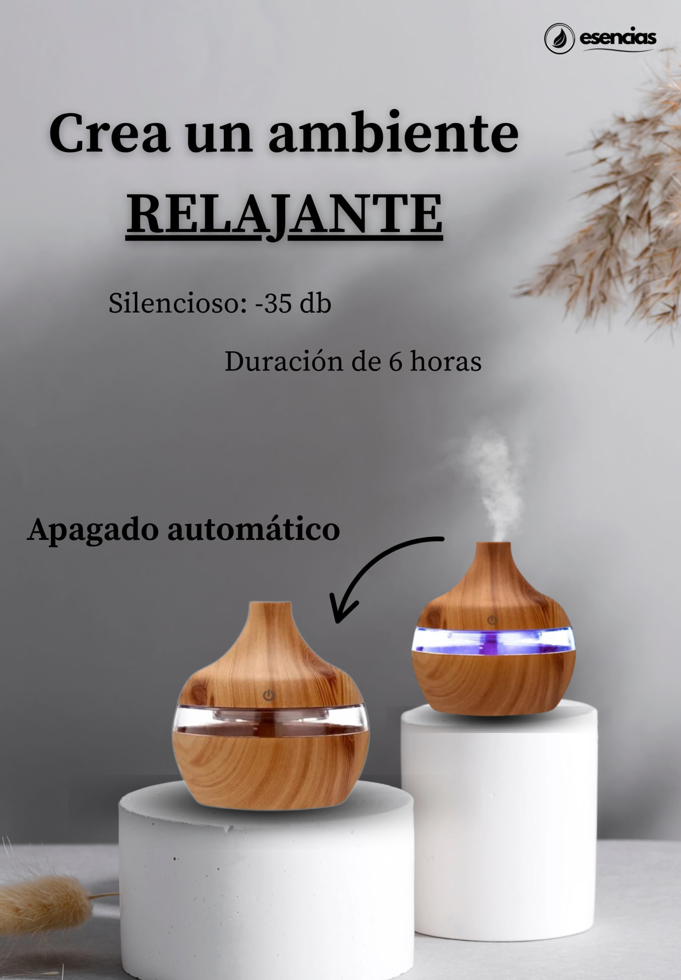 Humidificador Aromático de Madera – Relajación Natural y Bienestar en Tu Hogar